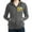 Charcoal Heather, variant on CafePress - Modern Vintage Sunflower - Women's Zip Hoodie