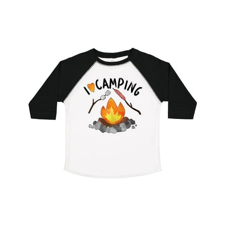 

Inktastic I Love Camping- Campfire Hot Dog Marshmallows Gift Toddler Boy or Toddler Girl T-Shirt