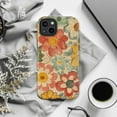thumbnail image 6 of Vintage Groovy Floral Phone Case, Retro Faded Flower Pattern iPhone Cover, Boho Artistic Protective Case for iPhone 16 15 14 13 12 11 Plus Pro Max Mini, 6 of 6
