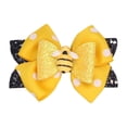 thumbnail image 2 of Qiopertar Yellow Bumblebee Bow Hair Clip, Honeybee Festival Hair Accessory for Girls Kids, Cute Party Costume Decoration Hairpin for Outfits Photos Gifts, Black, 2 of 6