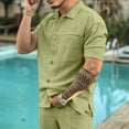 thumbnail image 2 of "Gubotare Men'S Casual Button-Down Shirts Men's Muscle Fit Dress Shirts -Free Short Sleeve Casual Button Down Shirt,Green M", 2 of 5