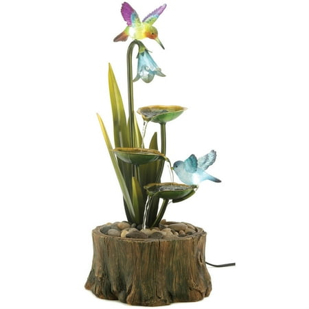UPC 810336020067 product image for Zingz & Thingz 57070038 Hummingbirds Haven Outdoor Water Fountain with Lights | upcitemdb.com