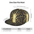 thumbnail image 4 of Hirioo Gold Spider On The Web for Baseball Cap Men Cap Flat Brim for Men Women Teens Adjustable Baseball Cap, 4 of 7