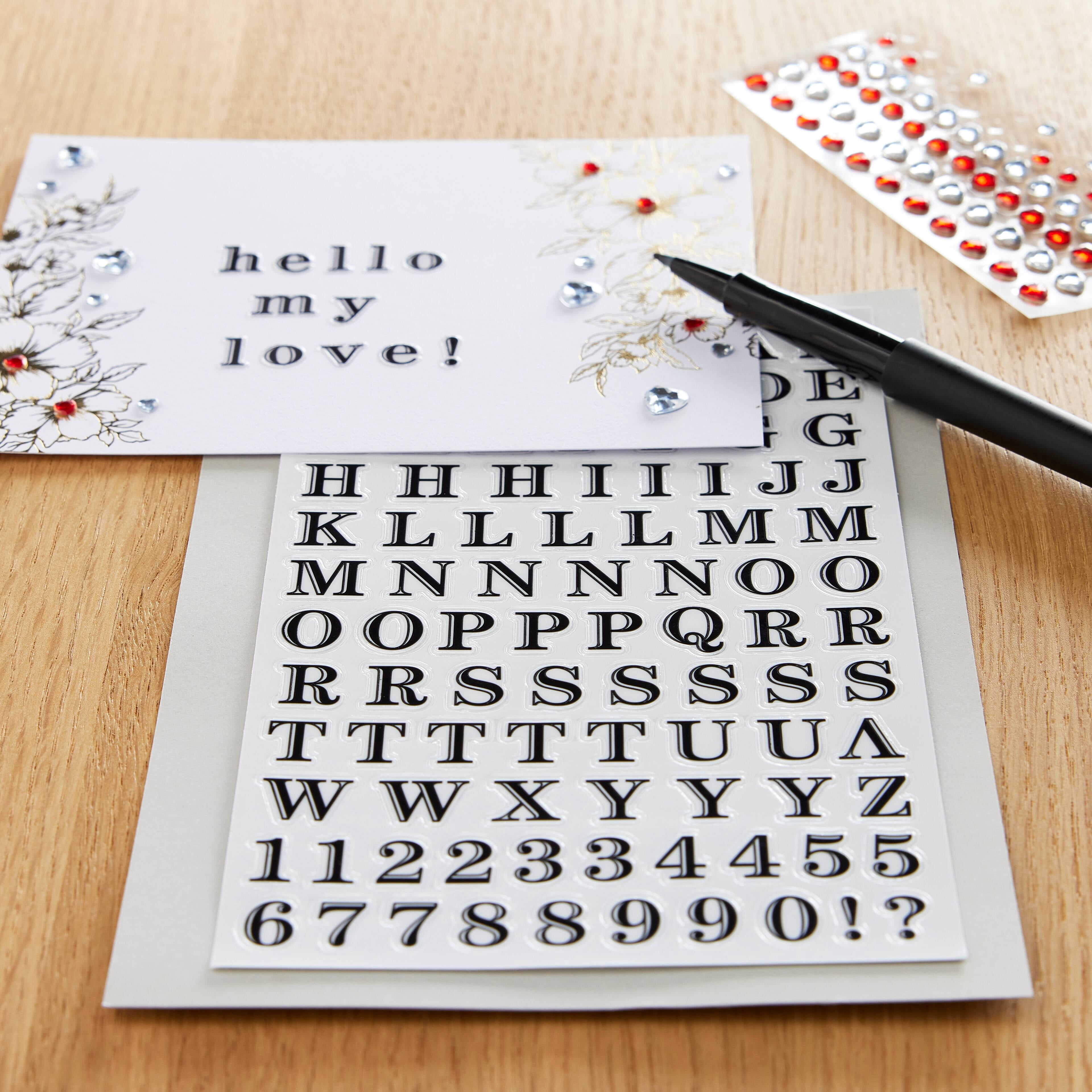 Recollections Black Printed Alphabet Stickers, 12 Packs: 213 ct. (2556 total)