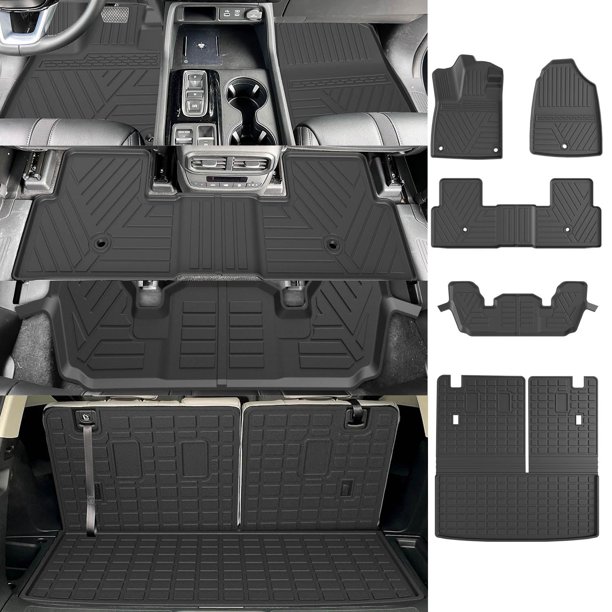 Powoq Alfombrillas Compatibles Con Alfombrilla Para Maletero Honda Pilot 2023-2025 Con Alfombrilla De Respaldo De Repuesto Para Accesorios Honda Pilot (Compatible Con Alfombrilla Para Maletero Honda P