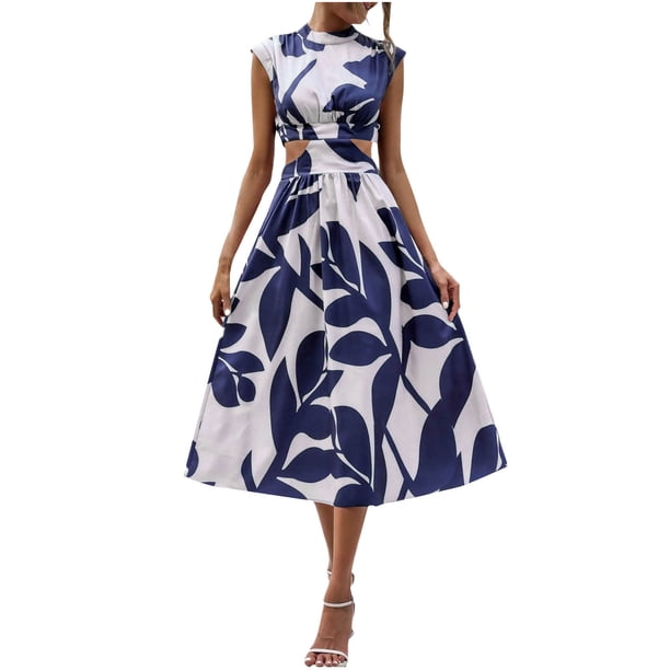 Vestido de Chaqueta para Mujeres Vestido Largo de Impresión sin Mangas, Elástico Transpirable para el Uso Diario
