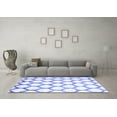 thumbnail image 3 of Ahgly Company Indoor Square Trellis Blue Contemporary Area Rugs, 3' Square, 3 of 4