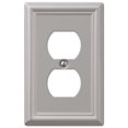 thumbnail image 3 of Amerelle Chelsea 1-Gang Stamped Steel Outlet Wall Plate, Brushed Nickel 149DBN, 3 of 4