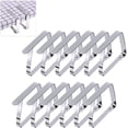 thumbnail image 1 of Clips de mantel para exteriores Abrazaderas de cubierta de mesa grande para mesas de 2 pulgadas de grosor, soportes de clips de mantel de picnic de acero inoxidable flexible (12 piezas) Vhermosa LRWJ929, 1 of 7