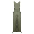 thumbnail image 5 of Kaemgyyd Bib Overalls for Women Casual Cotton Linen Sleeveless Adjustable Strap Romper Loose Cinch Bottom Jumpsuits with Pockets, 5 of 6