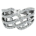 thumbnail image 4 of Waves Diamond Rings Anniversary 14K White Gold 1 CT TW (G,SI), 4 of 5