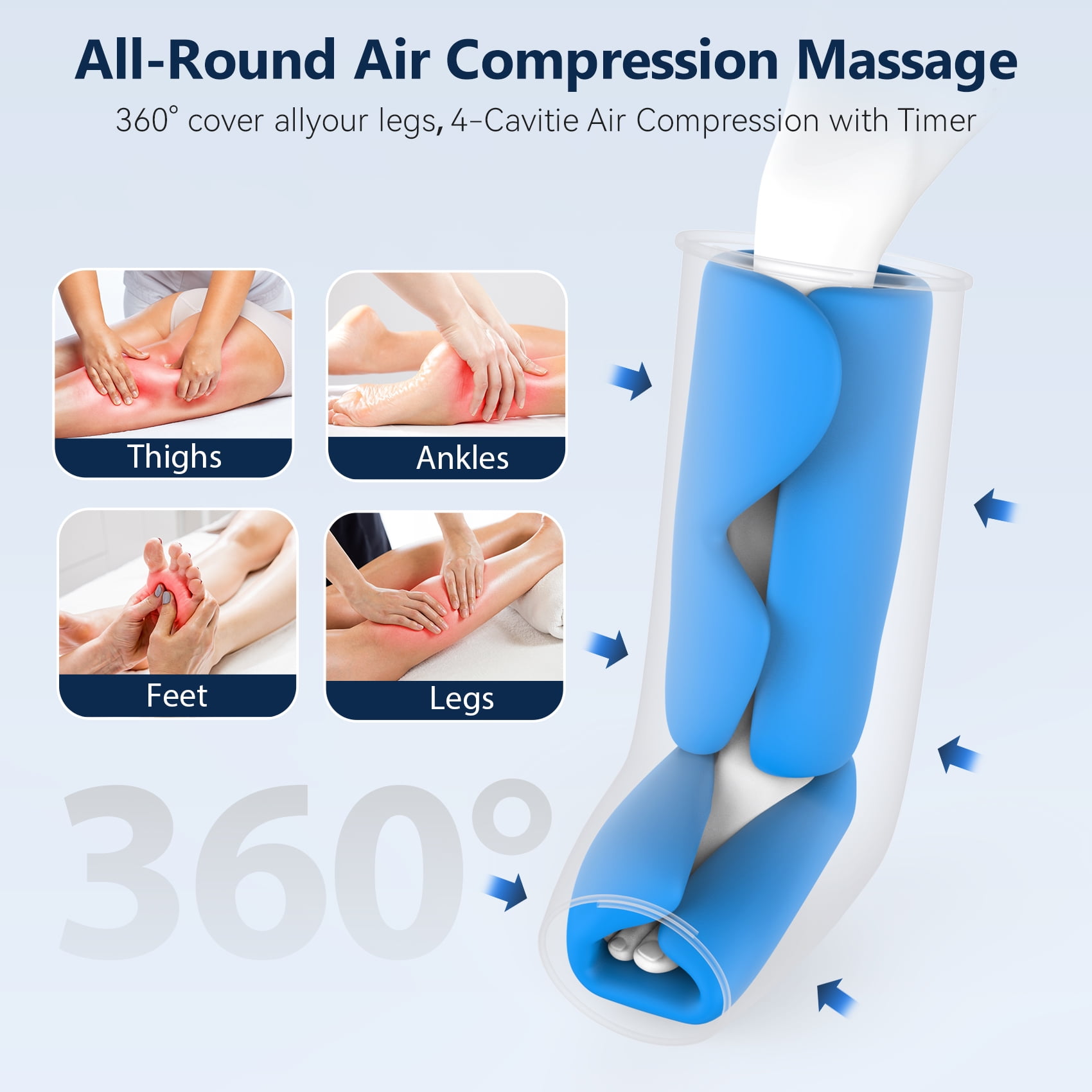 CINCOM Leg Massager for Circulation Air Compression Foot and Leg Massage FSA/HSA Eligible