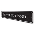 thumbnail image 4 of Better Not Pout Holiday Novelty Decor, Metal Wall Sign - 4x18 Inches, 4 of 4
