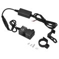 thumbnail image 1 of USB Charger, Safe Use Black ABS Temperature Resistance Fast Charging 9-24V USB Charger 1.35m/4.4ft Cord  For Electric Vehicle ANGGREK 9-24V USB Charger, 1 of 8