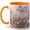 Orange, variant on Enchanted Flower Coffee Mug, Fairy Garden Mug for Women, Watercolor Glass Dome with Butterfly and Wildflowers, Fantasy Gift, Ceramic 11 Oz Cup
