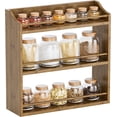 thumbnail image 1 of Spice Rack Wall Mounted  Spice Organizer for Counter  Bamboo Spice Storage Holder for Kitchen Cabinet  Pantry (Spice Jars Not Included  Natural), 1 of 6