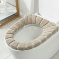 thumbnail image 3 of Manunclaims Soft Acrylic Fiber Stretchable Toilet Lid Cover, Multicolor 4 Pieces, 3 of 8
