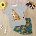 thumbnail image 2 of Toddler Boys Clothes Baby 2PCS Shorts Set Kids Spring Summer Animal Print Short-sleeved Training 12 18 24 Month 3T 4T 5T T-shirt Tops+Shorts Outfits School Wear T-Shirt +, 2 of 5