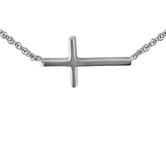 Brilliance Fine Jewelry Sterling Silver Cross Necklace