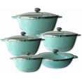 thumbnail image 1 of Batería de Cocina RD Royal Cook Verde Granito/tapa cristal 10 piezas, 1 of 5