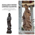 thumbnail image 2 of Avalokitesvara Wooden Statue for Home Decor, Desktop Ornament, Spiritual Meditation Figurine, Handcrafted Adornment, 2 of 9