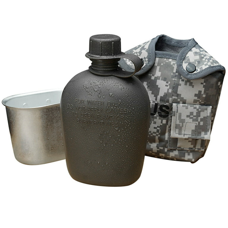 1 Set Military Canteen Outdoor Hiking Hunting Survival Water