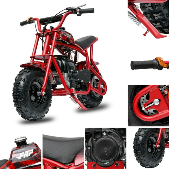 FRP DB003 Kids Dirt Off Road Mini Kids Dirt Bike Motorcycle for Kids Dirt Bike, EPA Approved Trail Mini Bike Dirt Bikes Up to 27mi- Ultra Edition, Red
