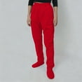 thumbnail image 2 of Lenpel Women's Sweatpants Loose Elastic High Waisted Solid Color Tapered Leg Footed Lounge Pants Soft Casual Joggers(Red,X-Large), 2 of 7