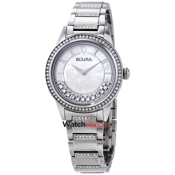 Bulova Crystal Montre pour Femme à Cadran en Nacre 96L257