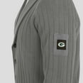 thumbnail image 6 of Men's J. Palmer Graphite Green Bay Packers The Playmaker Cardigan Raglan Sweater, 6 of 6