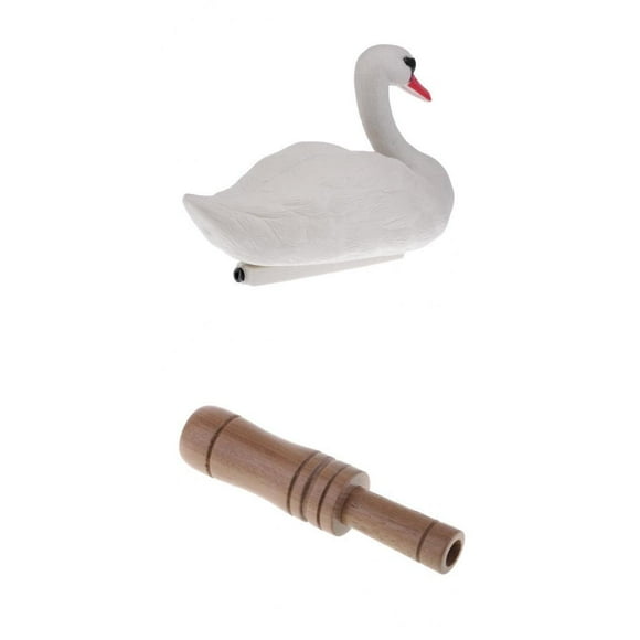 koolsoo High Simulation Duck Drake Goose Decoy Garden Decors Ornament & Wood Duck Call