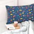 thumbnail image 4 of Fotbe Cosmos Rockets Funda de Almohada Decorativa Estilo Occidental, Lujo en Algodón, Fundas para Almohadas King, Cojín Estampado para Decoración del Hogar-16"x24", 4 of 6