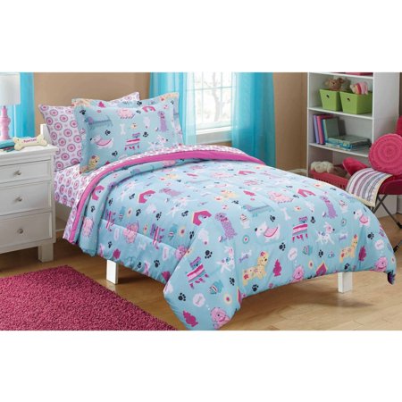 Mainstays Kids Puppy Love Bed In A Bag Bedding Set Walmart Com