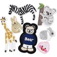 thumbnail image 3 of 21 piezas de parches de animales bordados, animales del zoológico, ropa de bricolaje, jeans, camisetas, chaquetas, mochilas, 3 of 5