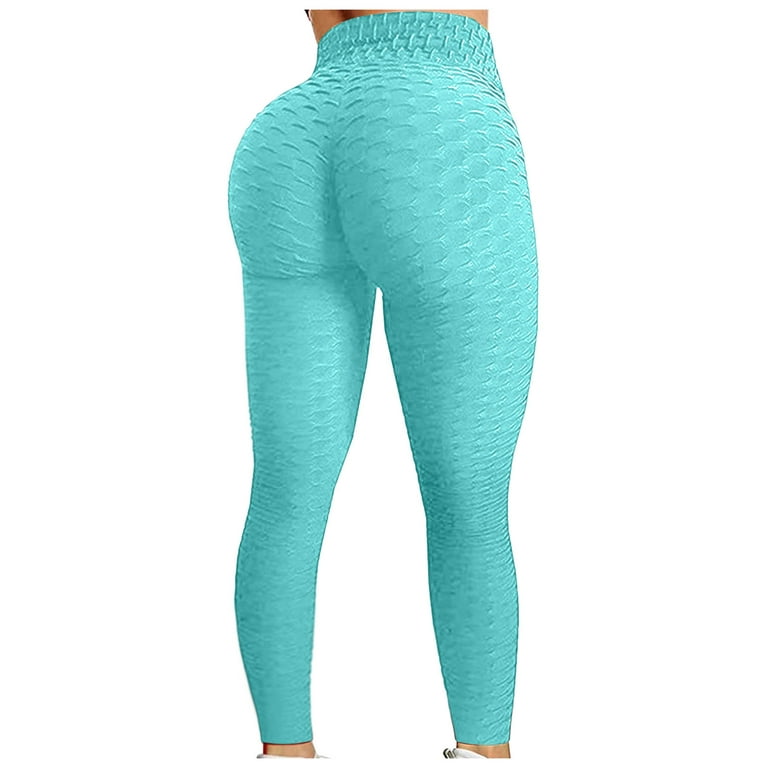 Kayannuo Yoga Pants Women Back to School Clearance Women's Bubble Hip  Lifting Exercise Fitness Running High Waist Yoga Pants White 