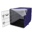 thumbnail image 3 of Flamingo Dog Crate Cover, Hand Drawn Style Abstract Birds Wavy Lake Water Design, Easy to Use Pet Kennel Cover for Medium Large Dogs, 35" x 23" x 27", Violet Blue Dark Coral, by Ambesonne, 3 of 6