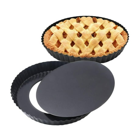 

BESTHUA Non-stick Tart and Quiches Pan Round Tart Pans with Removable Loose Bottom Steel Fluted Pie Pan for Oven Baking Muffin Cakes Mold 4-11 Inch 6 Sizes impart