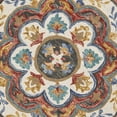 thumbnail image 2 of 4â€™ Round Red Layered Petals Area Rug, 2 of 3