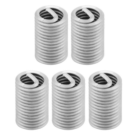 

50pcs Stainless Steel SS304 Coiled Wire Helical Screw Thread Inserts M6 x 1.0 x 3D Length