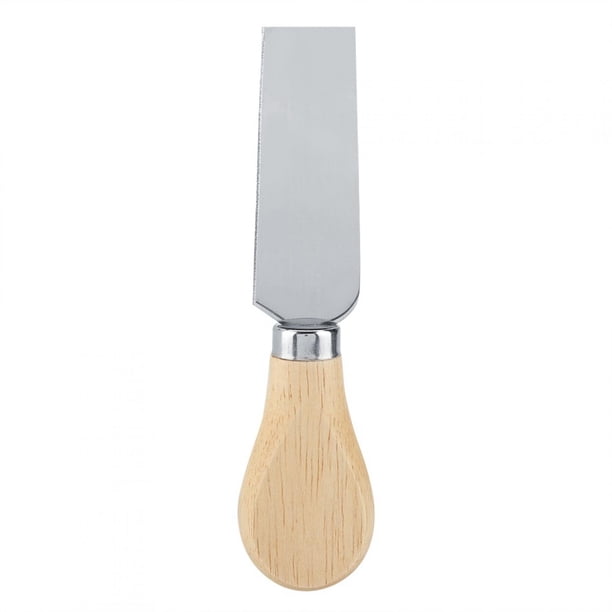 Juego de 4 Cuchillos Multifuncionales para Queso con Mango de Roble, Cuchillo para Pizza de Acero Inoxidable, Cuchillo para Mantequilla, Pala para Pasteles, Herramienta para Hornear de Cocina Ecomeon no