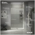 thumbnail image 5 of Kohler 707617-8G81-BL 75.5 x 68.25 to 71.62 in. Elate Sliding Shower Door with 0.31 in. Thick Heavy Crystal Clear Glass & Privacy Band - Matte Black, 5 of 7