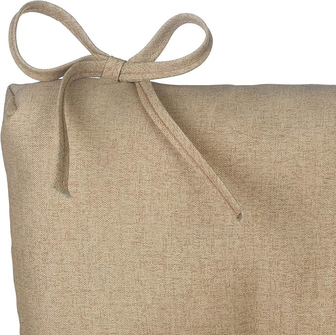 Klear Vu Solarium Cushion, Indoor and Outdoor Rocking Chair Pad for Patio, Living or Nursery Room, 2 Piece Set, Seat 19"x19" and Seatback 21"x18", 02 Husk Birch