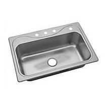 Sterling 24912-4 Southhaven 33" Single Basin 20 Gauge 4 Hole Kitchen Sink - Stainless