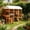 Brown, variant on AUU Large Wooden Outdoor Catio with 2 Plant Stands, Multi-Level Cat Playpen, Weather-Resistant Roof, Resting Box, Climbing Ramps & Wire Mesh for Backyard Patio