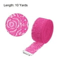 thumbnail image 2 of Unique Bargains Lace Trim 10 Yards 1.6 Inch Flower Elastic Lace Ribbons for Package Decoration Wedding Headbands Rose Red, 2 of 5