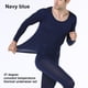 thumbnail image 4 of Jumpingount Ropa interior térmica Elástica Cuello Oficina de invierno Sueño al aire libre Ropa interior Tops Ropa inferior Pantalones Ropa interior Negro, 4 of 6