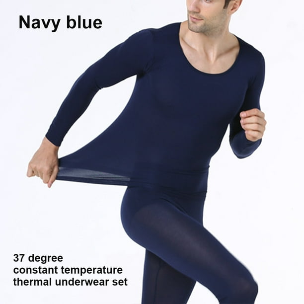 Thermal Underwear Elastic Autumn Winter Home Office School Inner Wear Slim  Warm Tops Bottom Clothes Pants Suit for Male Man Wine Red