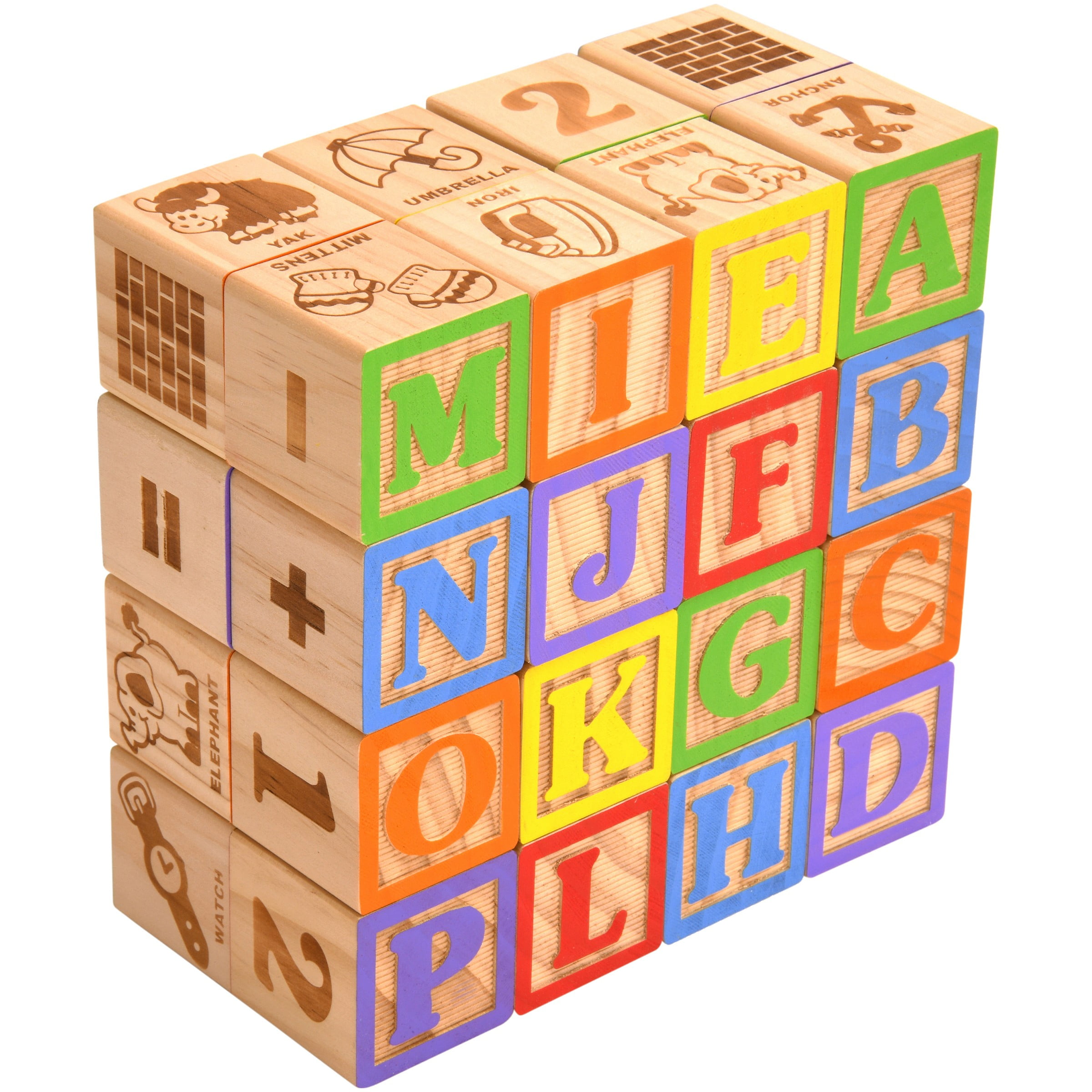 Real Wood Alphabet Blocks - Walmart 