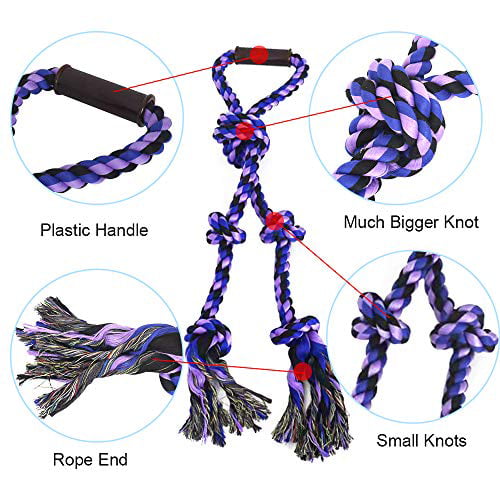 Dog Rope Toys for Aggressive Chewers Tug of War Dog Toy for Large Dogs Dog Tug Toys 20 Inches in Length None Toxic and Washable 