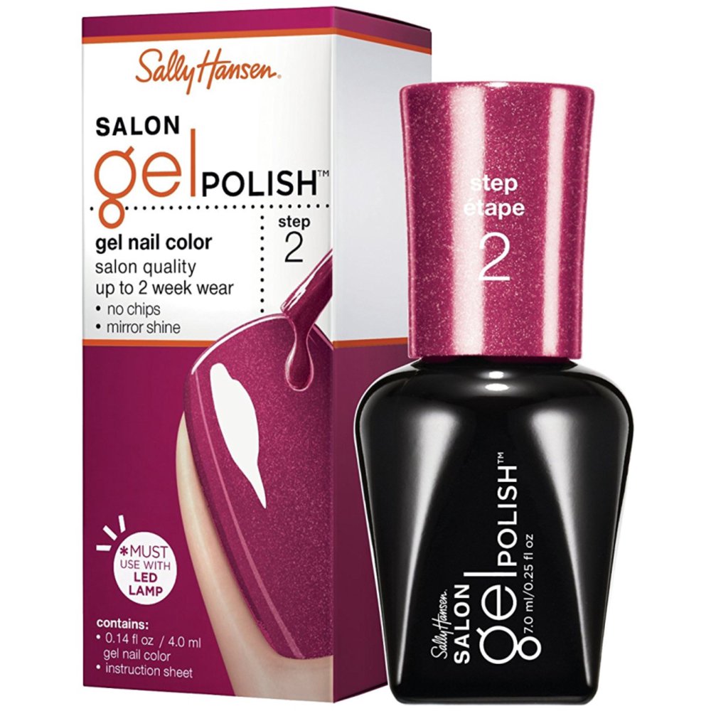 2 Pack Sally Hansen Salon Pro Gel Nail Polish, Wine Not 0.14 oz